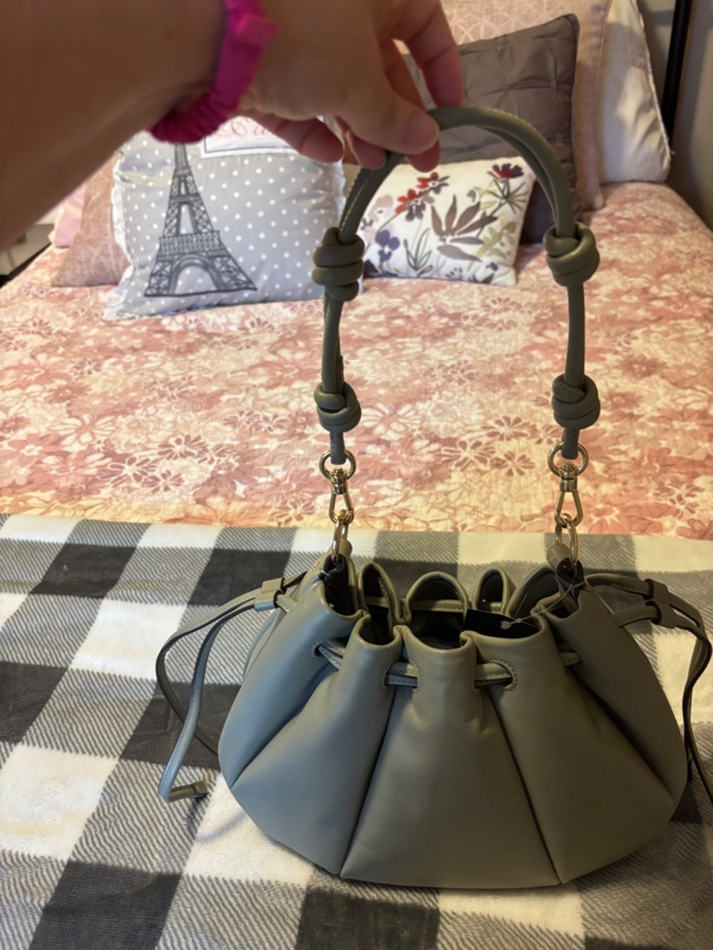 kate spade green Gathered Drawstring Shoulder/crossbody Bag - Picture 2 of 8